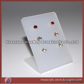 White L-shaped Acrylc/Lucite Jewelry/Earring/ Holder/Display Stand